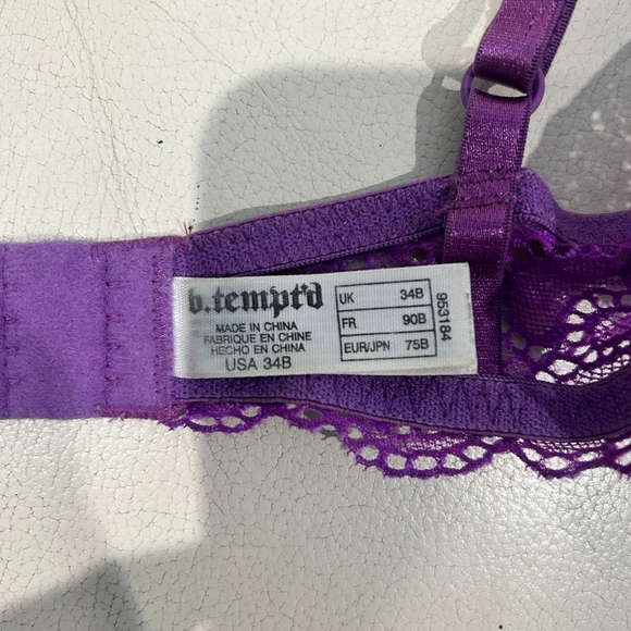 B.TEMPTED 34B LINED WIRED BRA - Picture 4 of 6